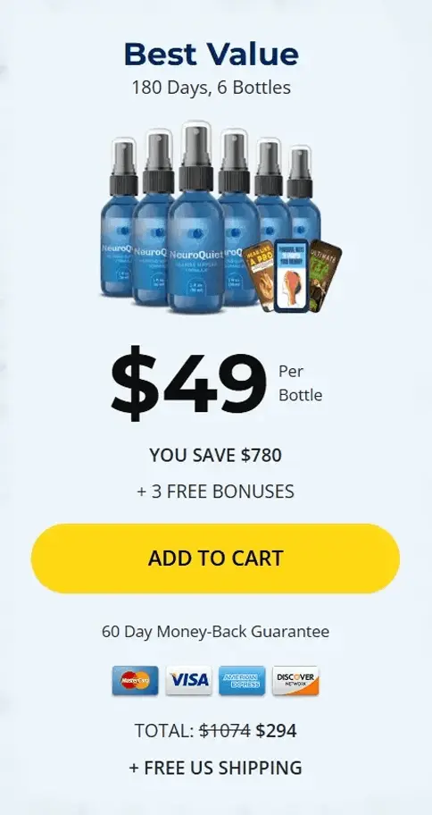 NeuroQuiet pricing